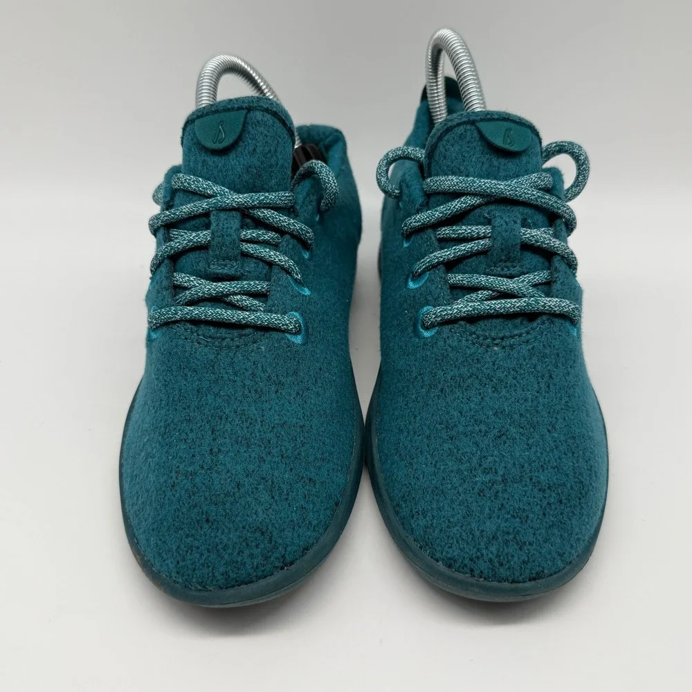 Allbirds Wool Runner Women Size 7 Teal Blue Sustainable Merino Wool Sneakers
